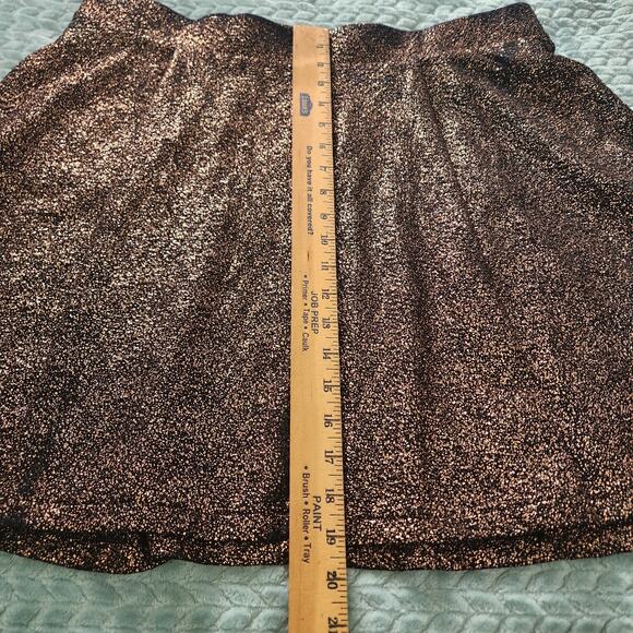 Torrid Metallic Gold Black Skater Mini Skirt Size 2X Pockets - Picture 5 of 10